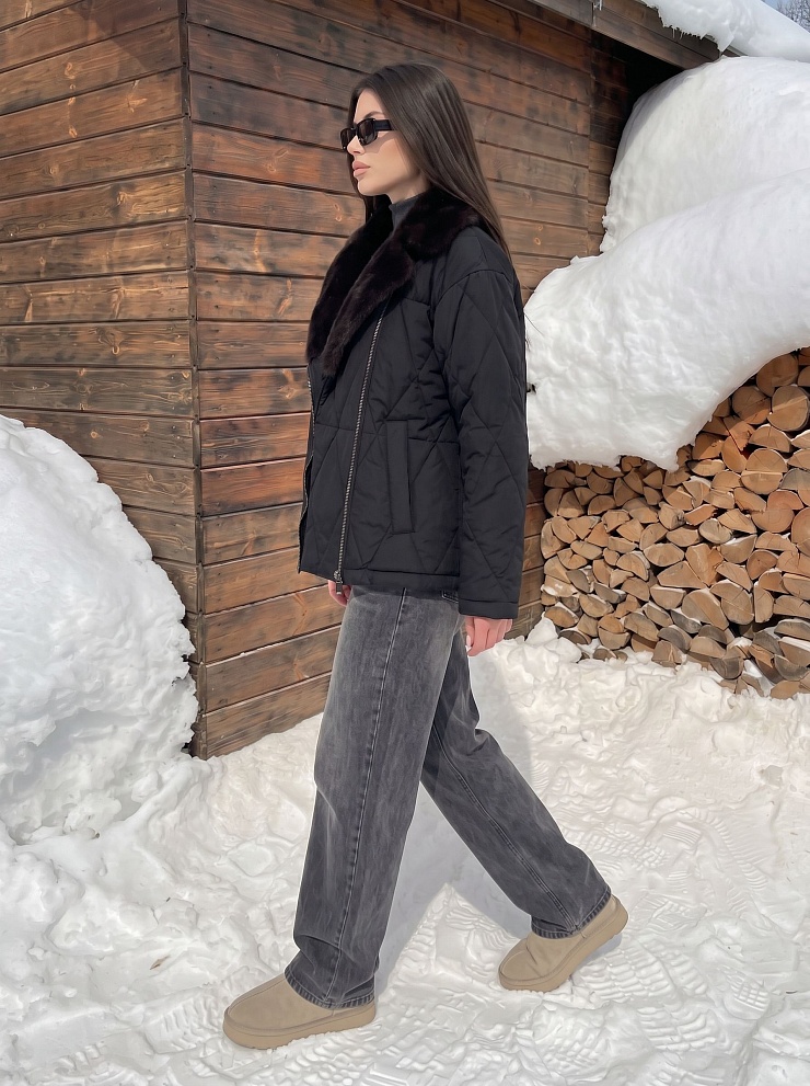 Куртка женская зимняя LAWINTER, черная, модель 86759