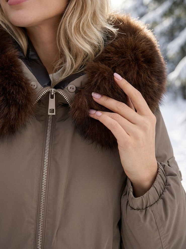 Парка женская зимняя LAWINTER, олива, модель 86849