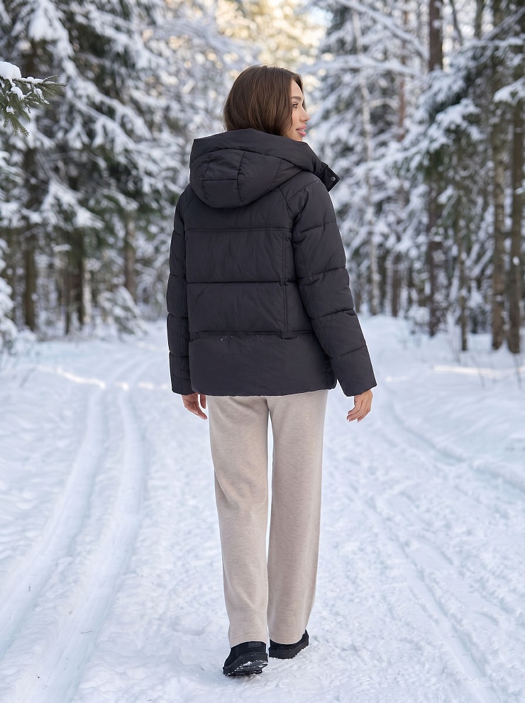 Куртка женская зимняя LAWINTER, черная, модель 85221