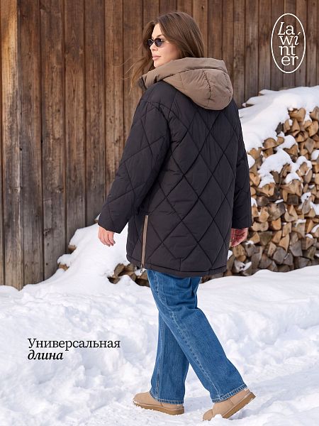 Куртка женская зимняя LAWINTER, черная, модель 86313