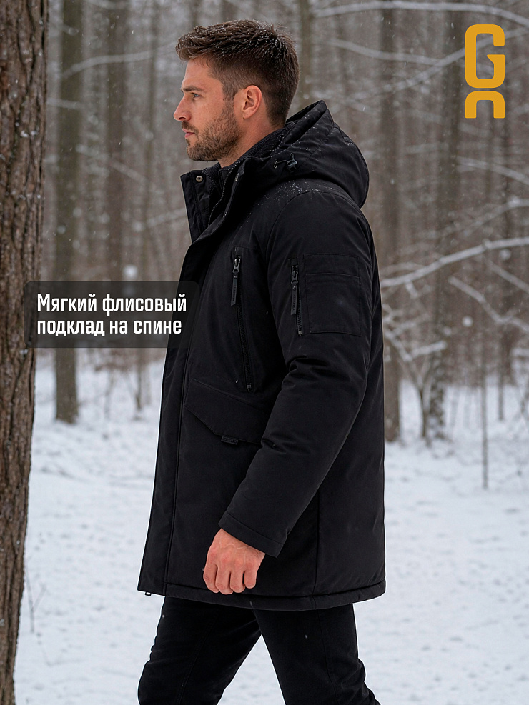 Парка мужская зимняя GRIZMAN, черная, модель 7384