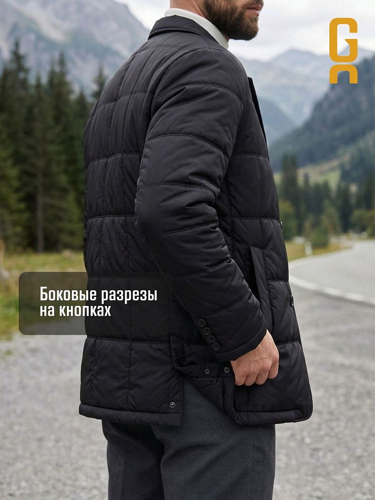 Куртка мужская демисезонная GRIZMAN, черная, модель 71822