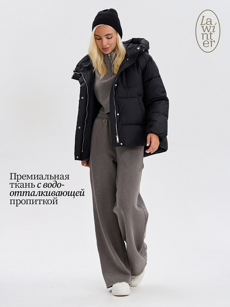 Куртка женская зимняя LAWINTER, черная, модель 84687