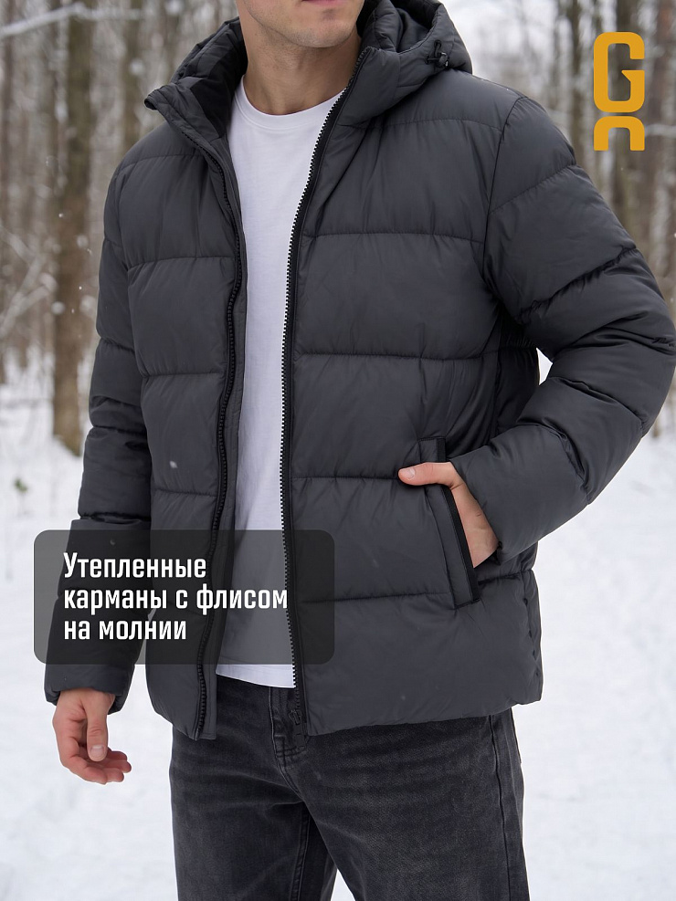 Куртка мужская зимняя GRIZMAN, темно-серая, модель 75114