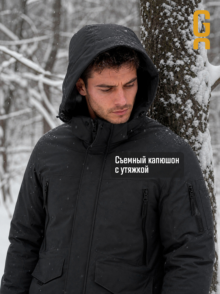 Парка мужская зимняя GRIZMAN, темно-серая, модель 7384