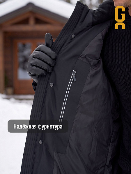 Пуховик мужской зимний GRIZMAN, черный, модель 73224