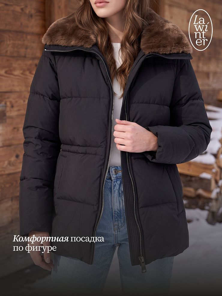 Куртка женская зимняя LAWINTER, черная, модель 86659