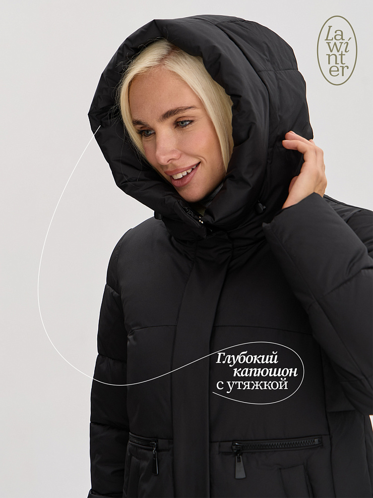 Куртка женская зимняя LAWINTER, черная, модель 85780