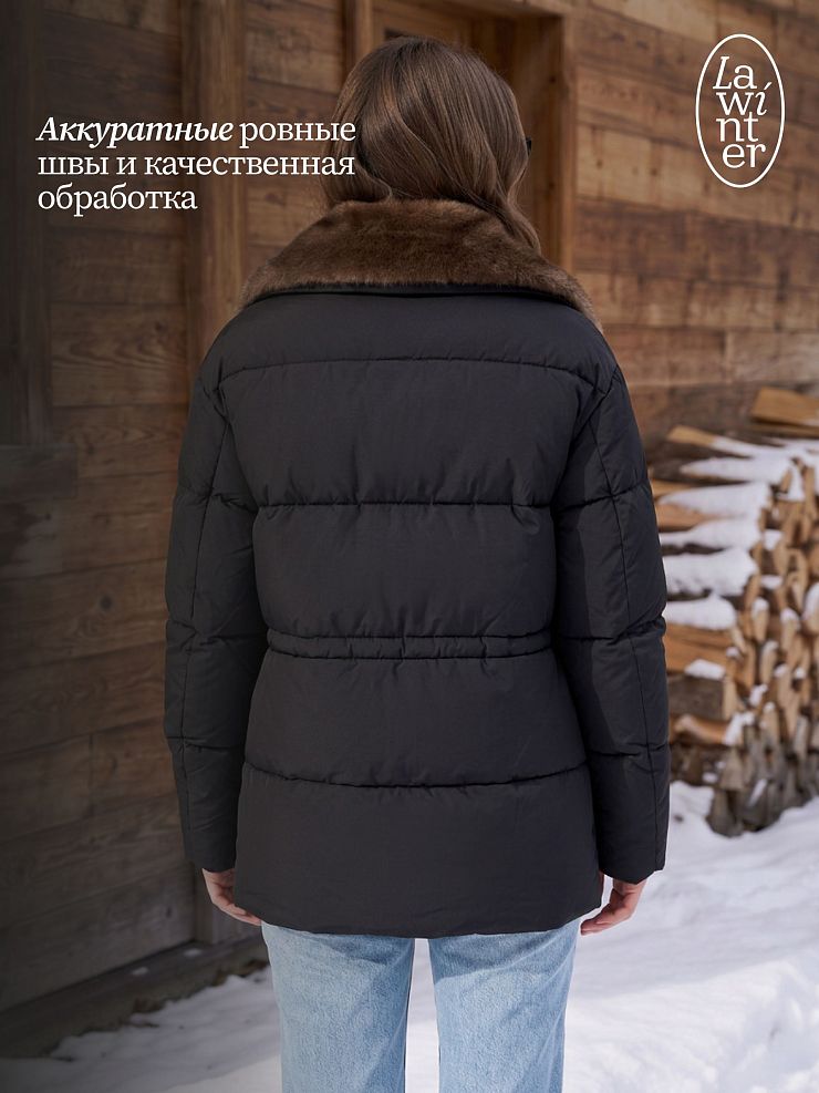Куртка женская зимняя LAWINTER, черная, модель 86659
