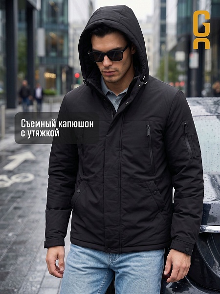 Куртка мужская демисезонная GRIZMAN, черная, модель 74786