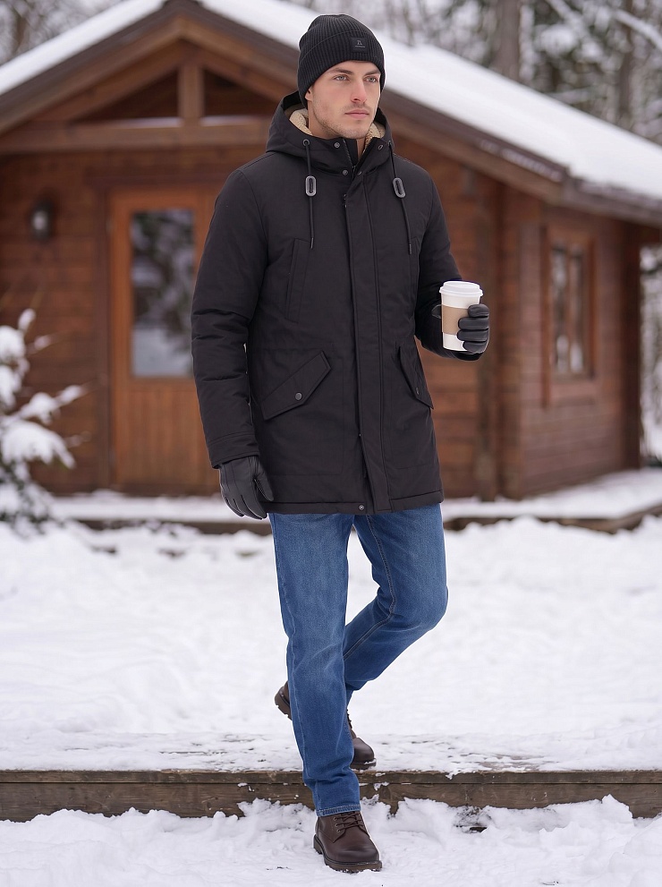 Парка мужская зимняя GRIZMAN, черная, модель 75880