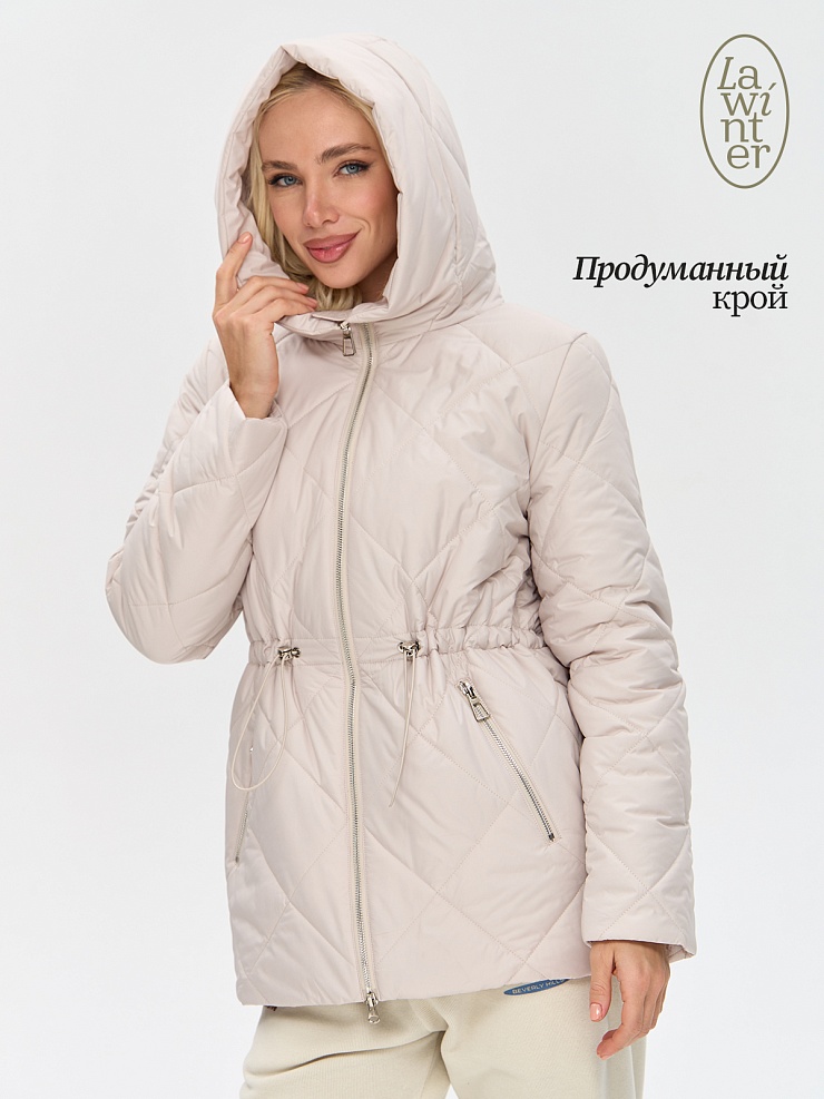 Куртка женская демисезонная LAWINTER, молочная, модель 84619