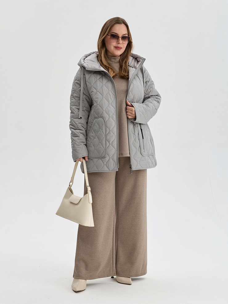 Куртка женская демисезонная LAWINTER, серая мята, модель 83594