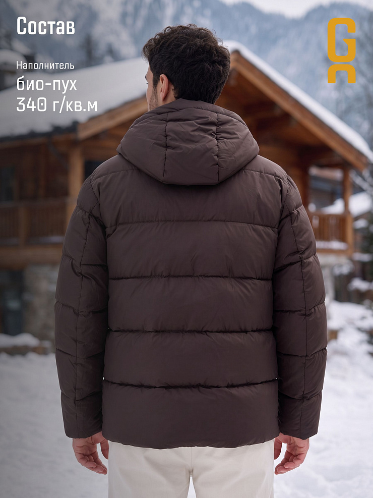 Куртка мужская зимняя GRIZMAN, коричневая, модель 75114