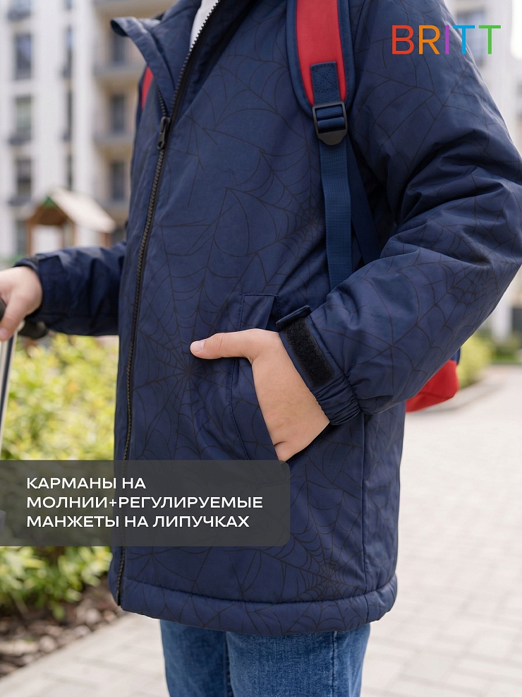 Куртка для мальчика демисезонная BRITT, синяя, модель 65739