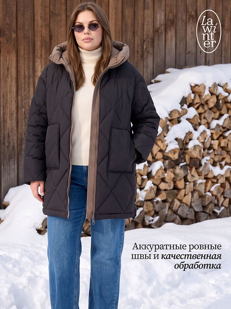 Куртка женская зимняя LAWINTER, черная, модель 86313