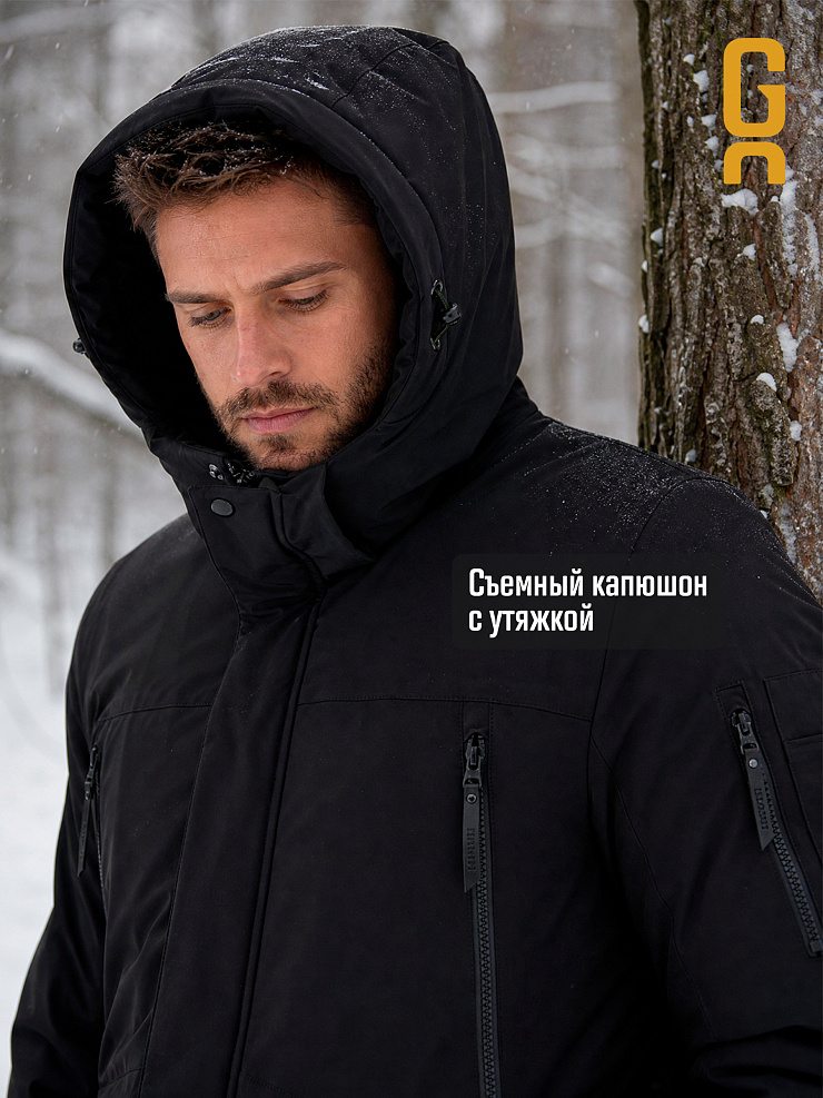 Парка мужская зимняя GRIZMAN, черная, модель 7384