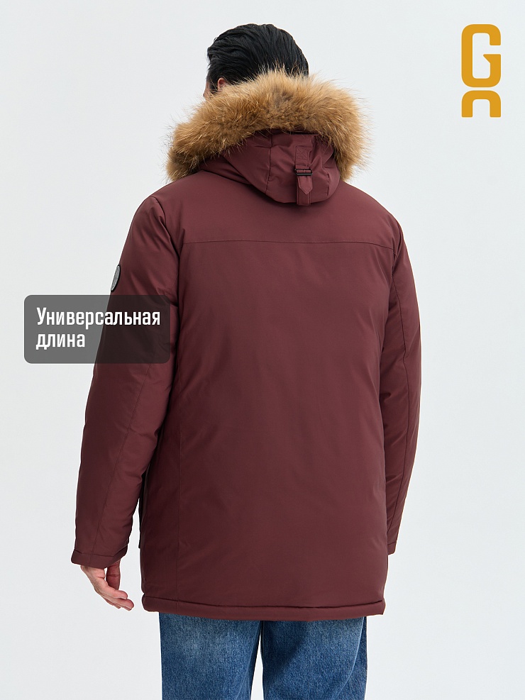 Куртка мужская зимняя GRIZMAN, темно-бордовая, модель 73837