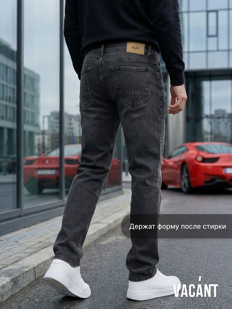 Джинсы мужские демисезонные VACANT, серые, модель 104301