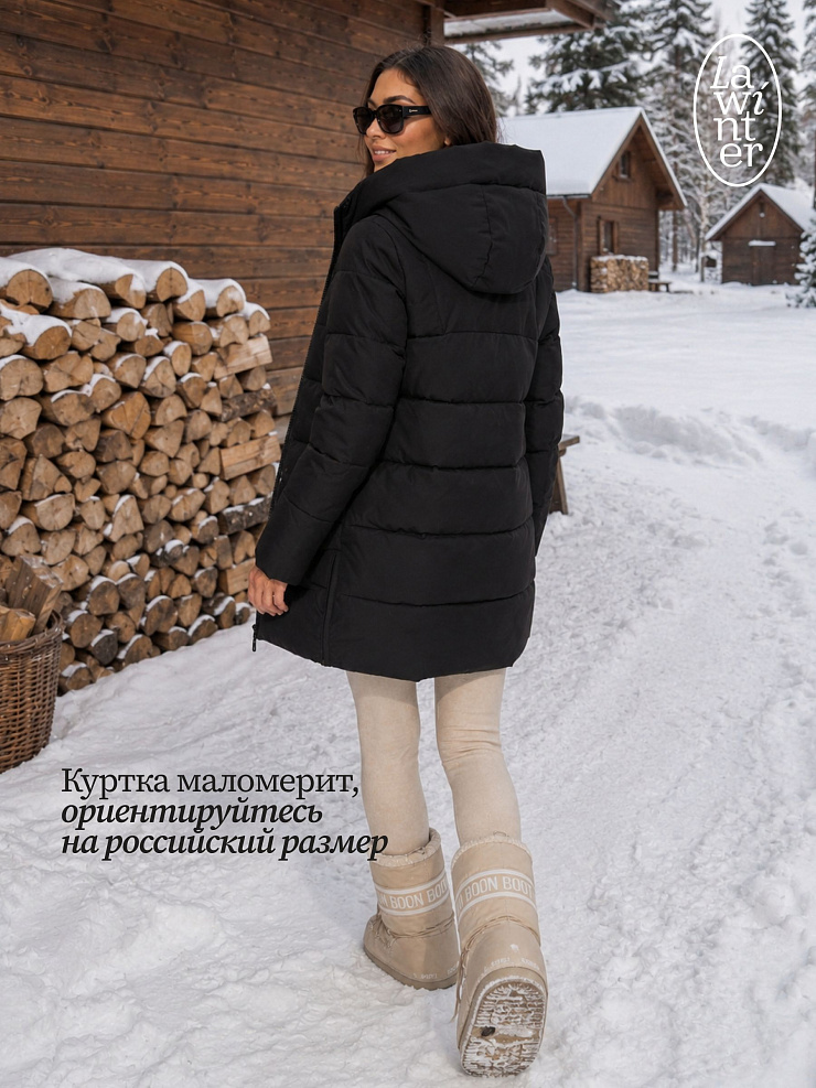 Куртка женская зимняя LAWINTER, черная, модель 85950