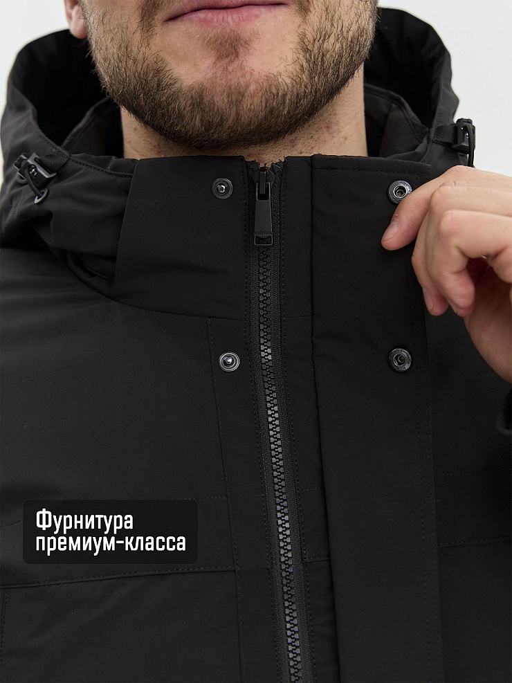 Куртка мужская демисезонная GRIZMAN, черная, модель 74744