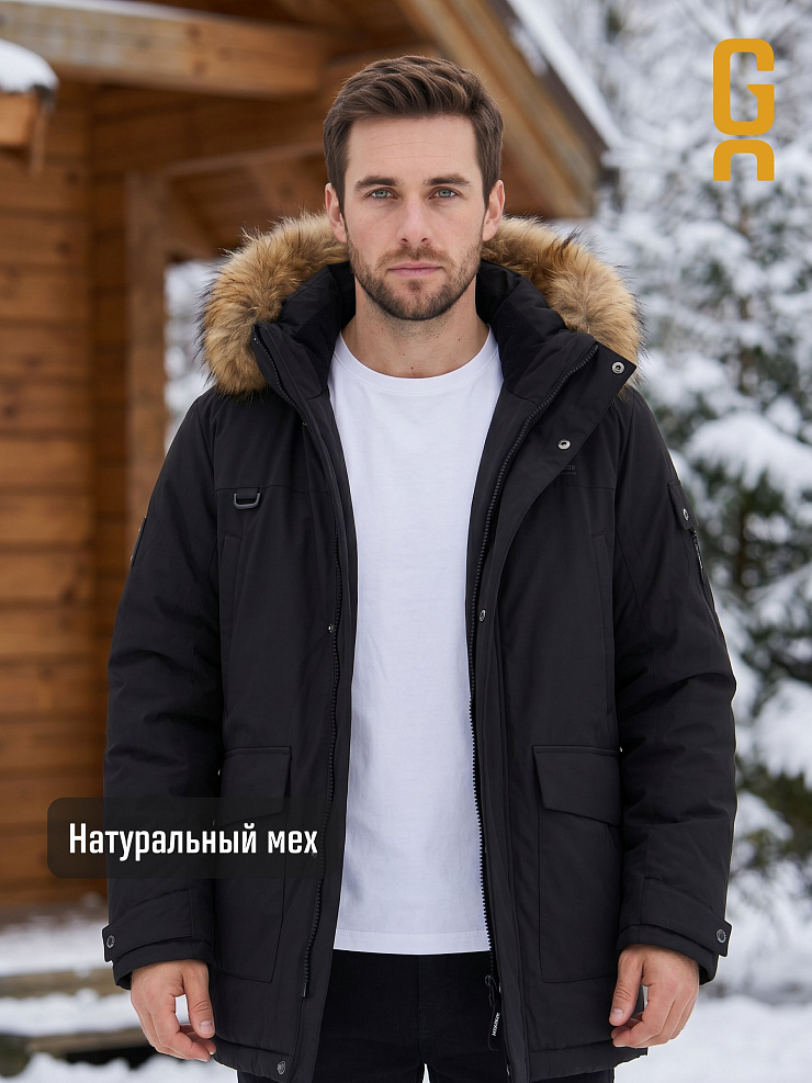 Парка мужская зимняя GRIZMAN, черная, модель 73594
