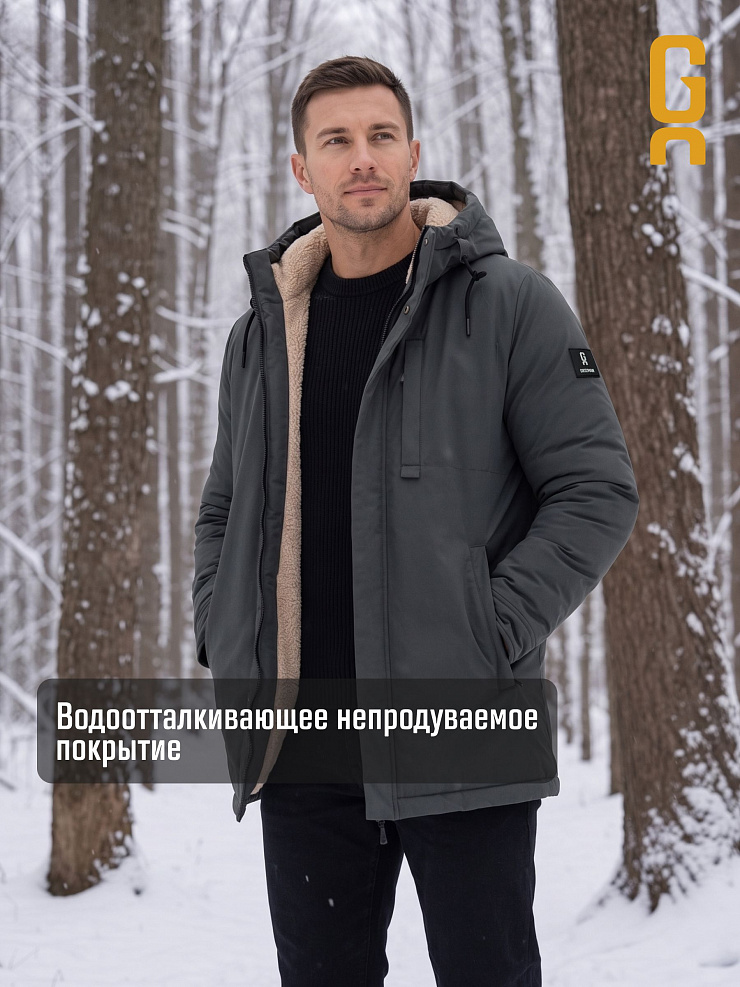 Куртка мужская зимняя GRIZMAN, олива, модель 75851