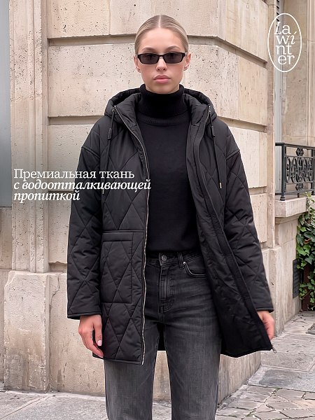 Куртка женская демисезонная LAWINTER, черная, модель 85388