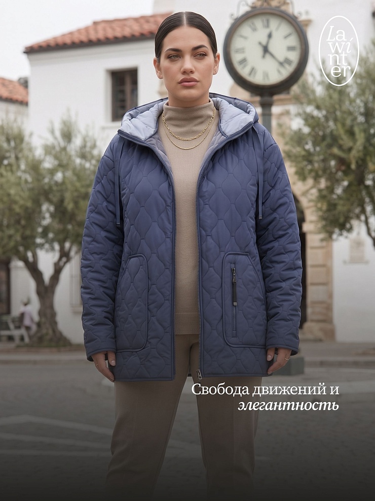 Куртка женская демисезонная LAWINTER, джинсовая, модель 83594