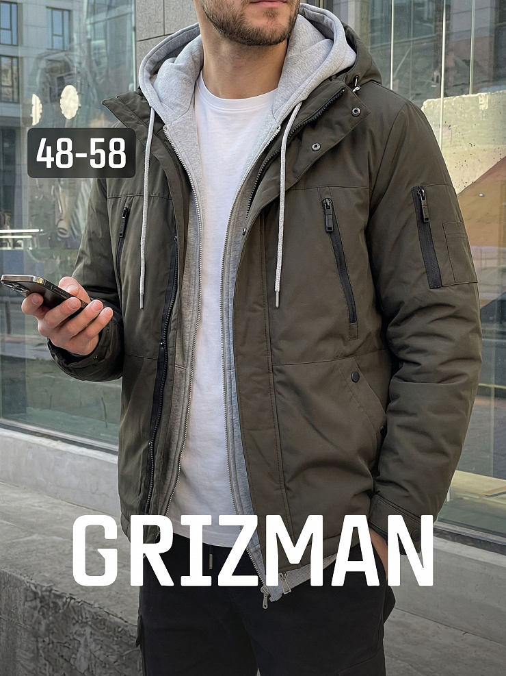 Куртка мужская демисезонная GRIZMAN, хаки, модель 74786