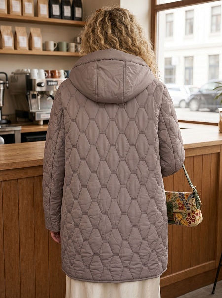 Куртка женская демисезонная LAWINTER, кофе, модель 86246