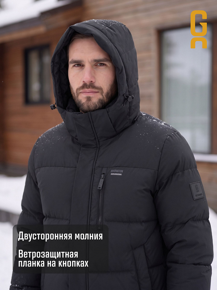 Куртка мужская зимняя GRIZMAN, серо-зеленая, модель 75407
