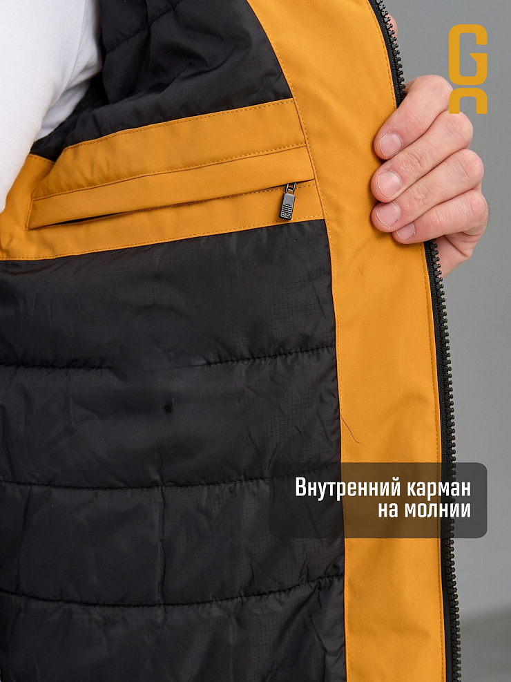 Куртка мужская демисезонная GRIZMAN, горчичная, модель 70479