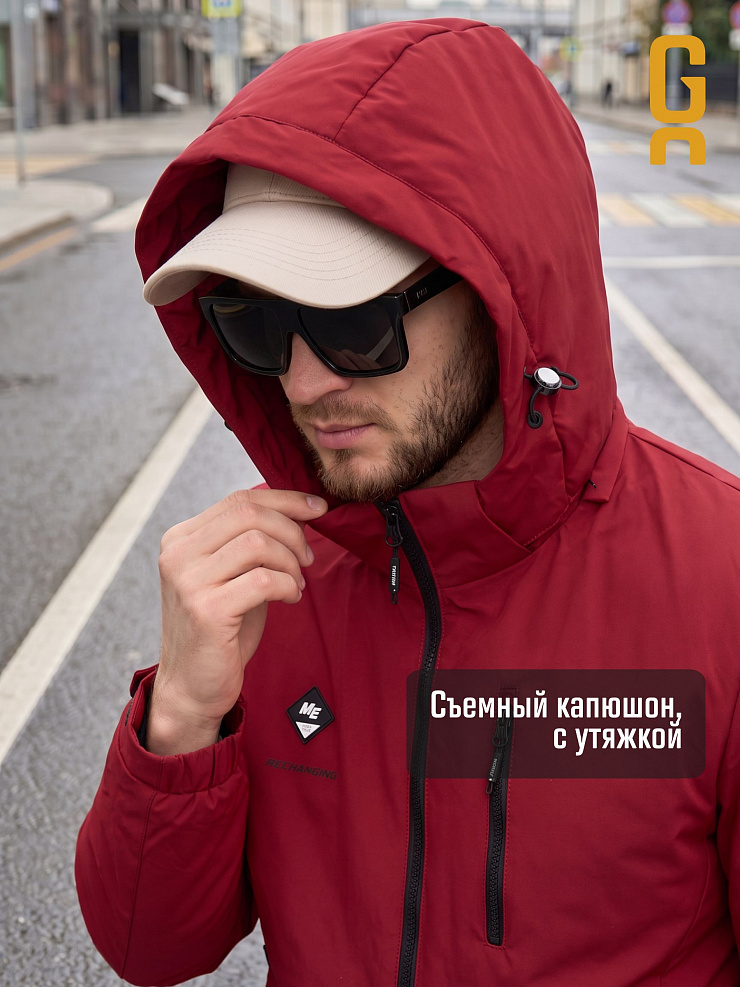 Куртка мужская демисезонная GRIZMAN, темно-красная, модель 70479