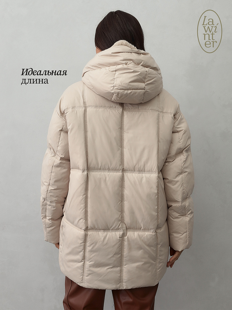 Куртка женская зимняя LAWINTER, молочная, модель 84222