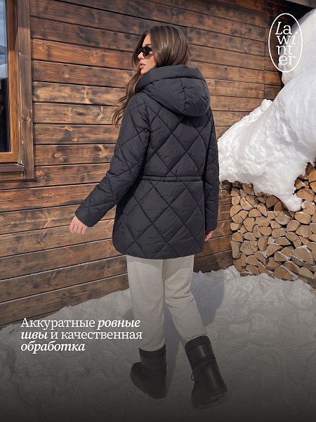 Куртка женская зимняя LAWINTER, черная, модель 86524