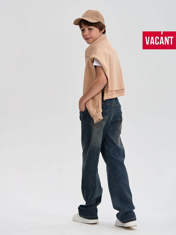 Джинсы для мальчика демисезонные VACANT, синие, модель 105719