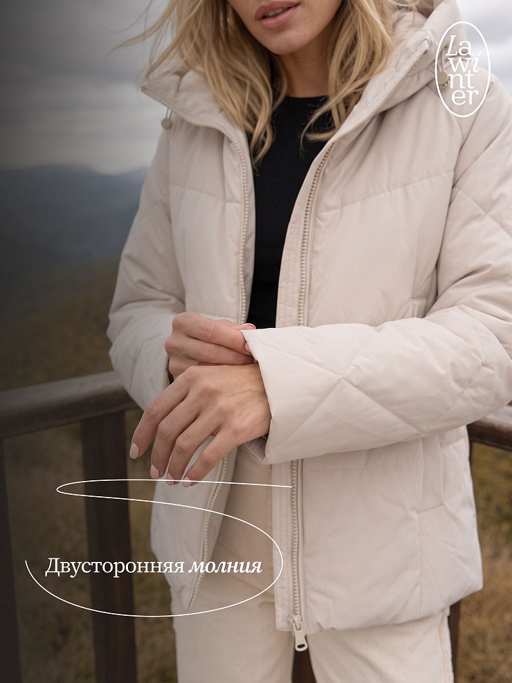 Куртка женская демисезонная LAWINTER, молочная, модель 84593