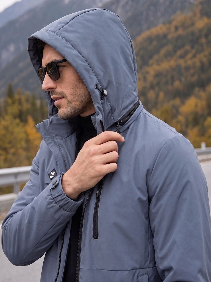 Куртка мужская демисезонная GRIZMAN, серая, модель 70479