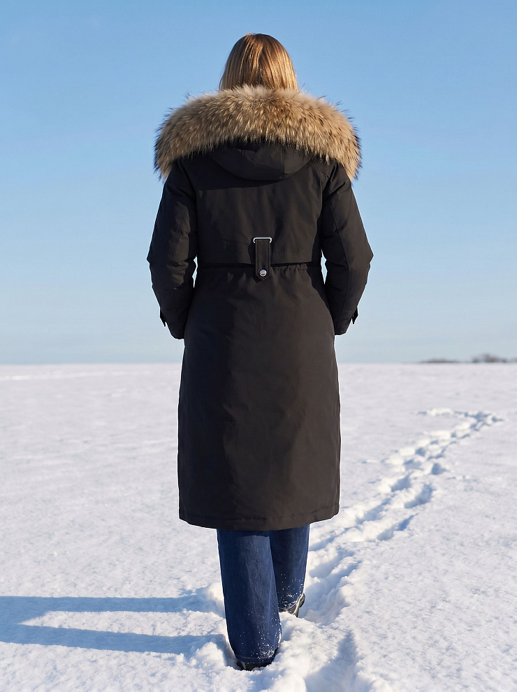 Парка женская зимняя LAWINTER, черная, модель 83726