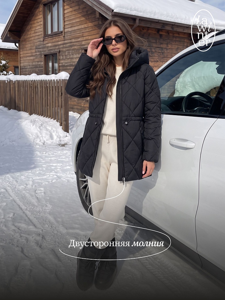 Куртка женская зимняя LAWINTER, черная, модель 86524