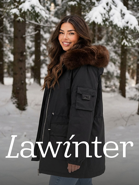Парка женская зимняя LAWINTER, черная, модель 86849