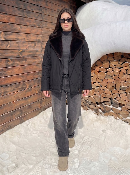 Куртка женская зимняя LAWINTER, черная, модель 86759