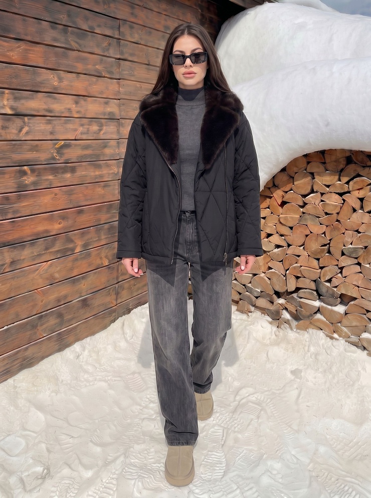 Куртка женская зимняя LAWINTER, черная, модель 86759