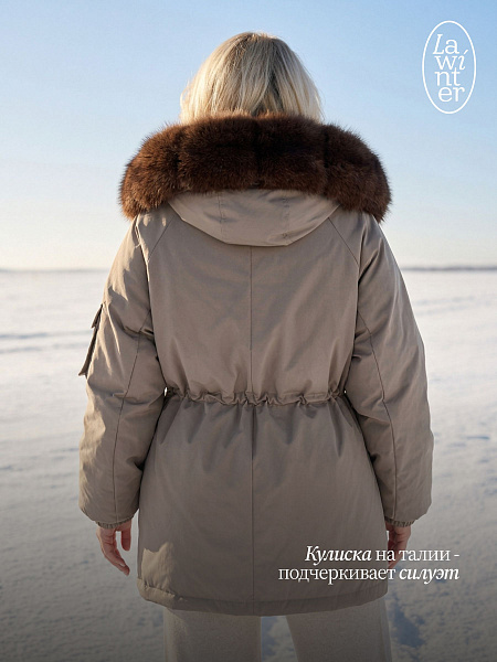 Парка женская зимняя LAWINTER, олива, модель 86849