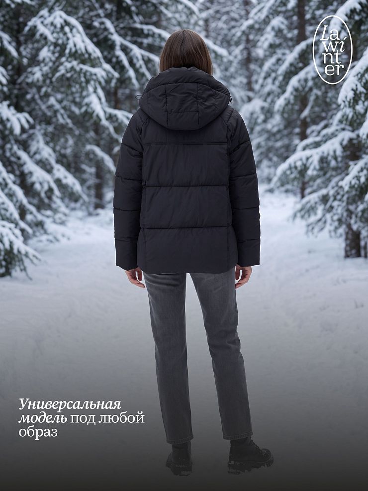 Куртка женская зимняя VACANT, черная, модель 85316