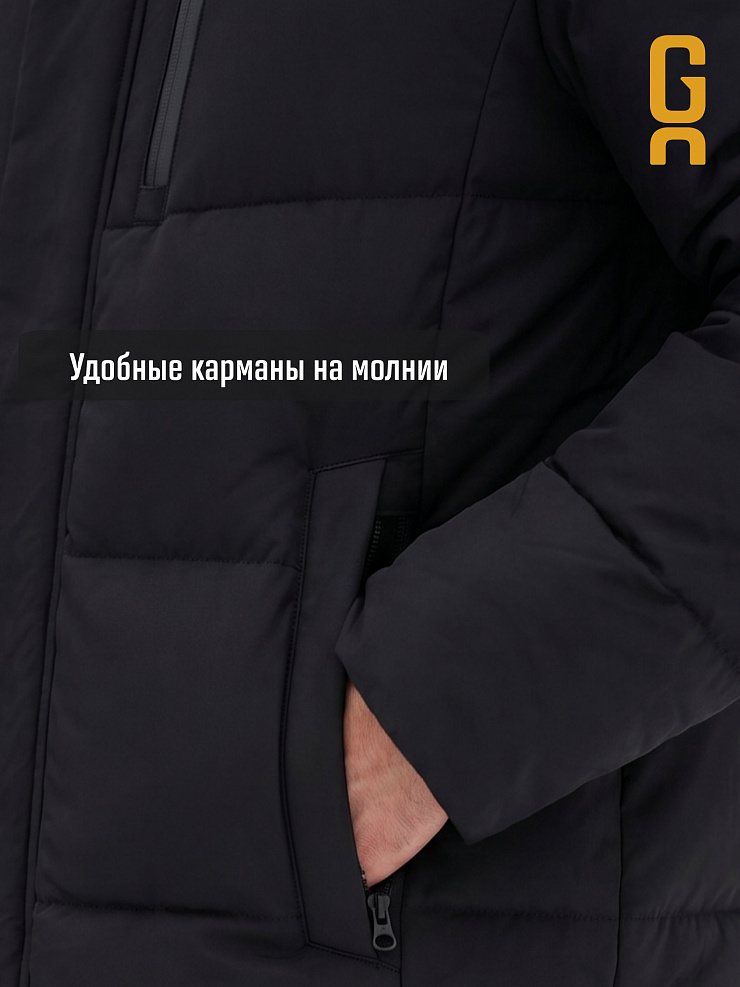 Куртка мужская зимняя GRIZMAN, черная, модель 73554