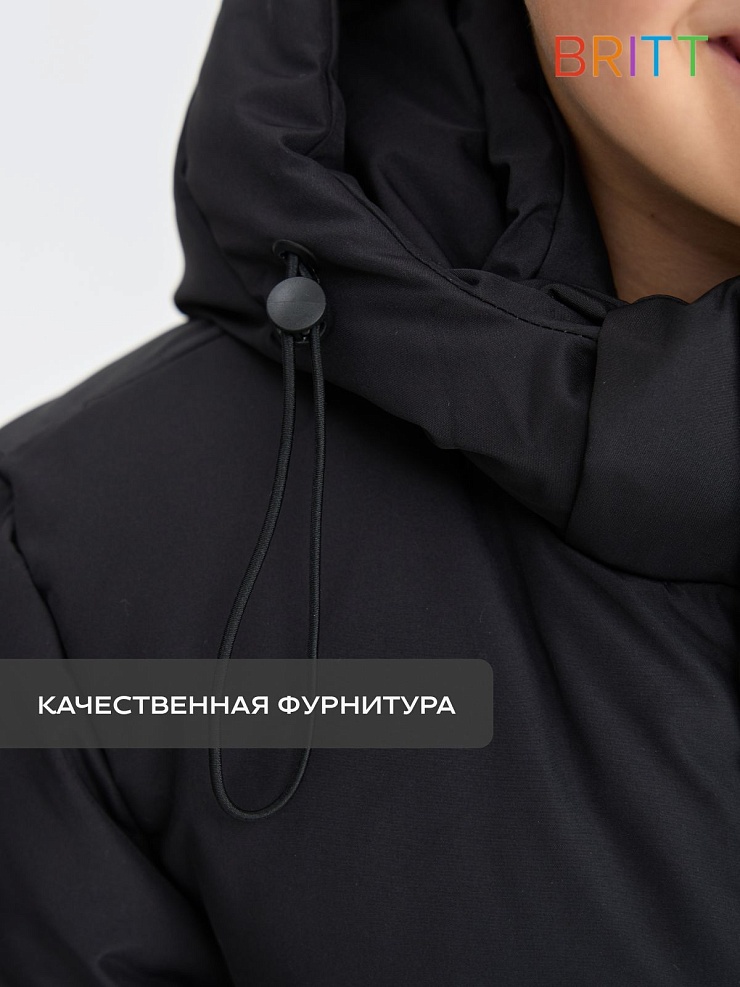Куртка для мальчика зимняя BRITT, черная, модель 65336