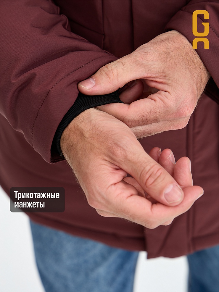 Куртка мужская зимняя GRIZMAN, темно-бордовая, модель 73837