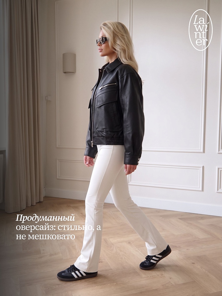 Куртка женская осенняя LAWINTER, черная, модель 26354